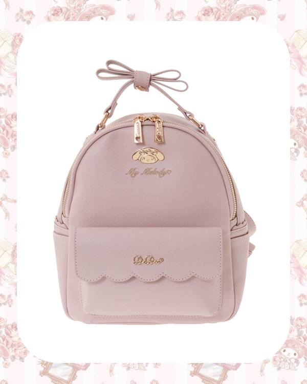 LIZ LISA x My Melody Beige Backpack and Pouch np.gov.lk