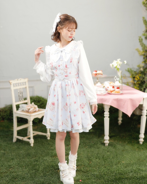 LIZLISA ワンピース strawberry tea party dress リズリサ 販売正本