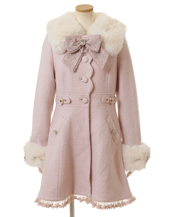 Side Heart Buckle A-Line Coat